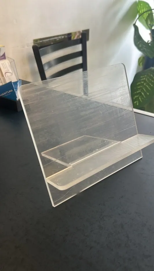 Exhibidor de acrílico transparente